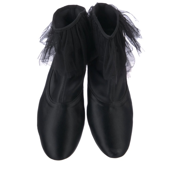 Repetto Satin Mesh Accents Sock Boots - Picture 3 of 3